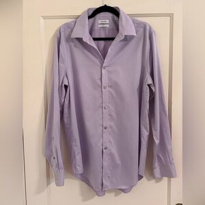 Calvin Klein Men's Light Purple Dress Shirt
